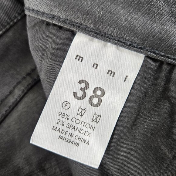 mnml Jeans Mens 38 Black X125 Stretch Denim Distressed Ripped‎ Knees Slim Fit - Picture 5 of 16